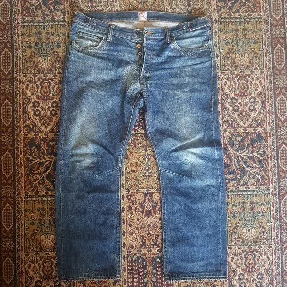 SOLD 🌈 Authentic Vintage PRPS Sashiko Straight Jeans, Made in Japan - Picture 1 of 7